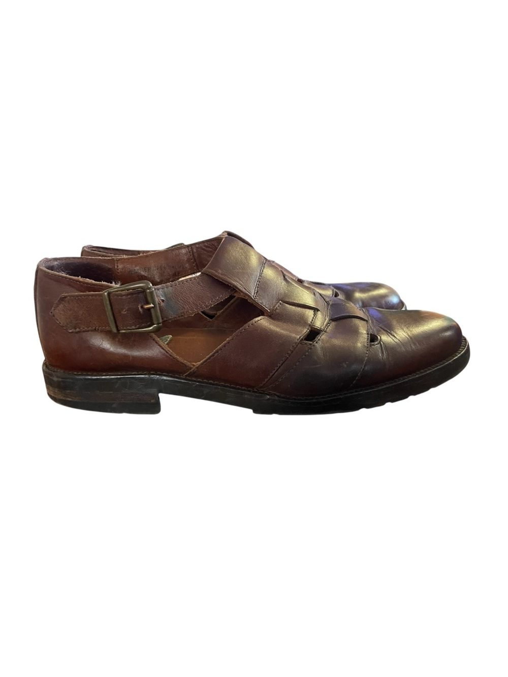 Tosi Thity Five Men’s Roman Sandal Size 10 Brown Leather Made In Italy